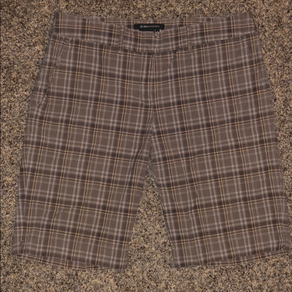 BCBG MAXAZRIA  plaid shorts